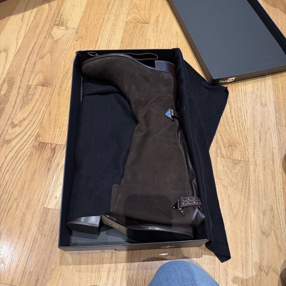 Le Pepe brown suede leather over the knee boots Italian size 37 NEW - Picture 11 of 13